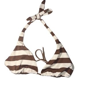 Victoria’s Secret Halter Triangle Striped Bikini Top